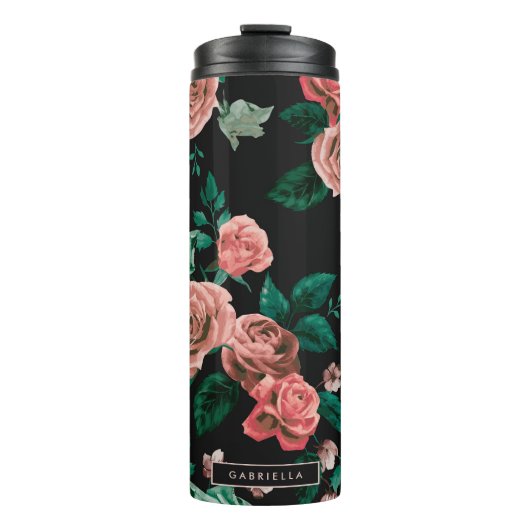 Rozen patroon thermosbeker (Voorkant)