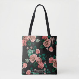 Rozen patroon tote bag