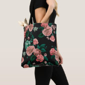 Rozen patroon tote bag (Dichtbij)