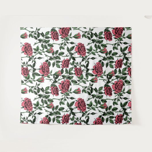 Rozen patroon wandkleed (Voorkant (horizontaal))