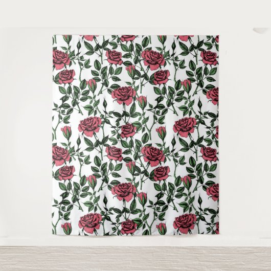 Rozen patroon wandkleed (Voorkant)