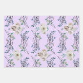 Rozen patroon wintervakantiebruiloft inpakpapier vel (Voorkant)