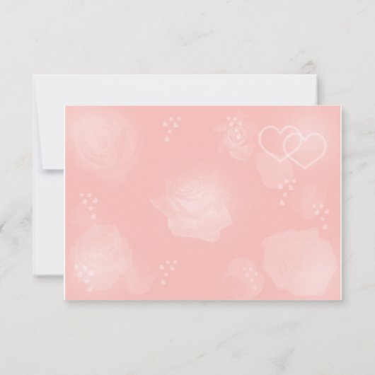 Rozen Peach RSVP-kaart RSVP Kaartje (Achterkant)