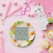 Rozen Peonies 100th Birthday Party Paper Bord (Feest)