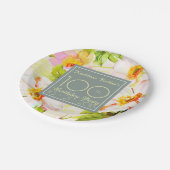 Rozen Peonies 100th Birthday Party Paper Bord (Gekanteld)