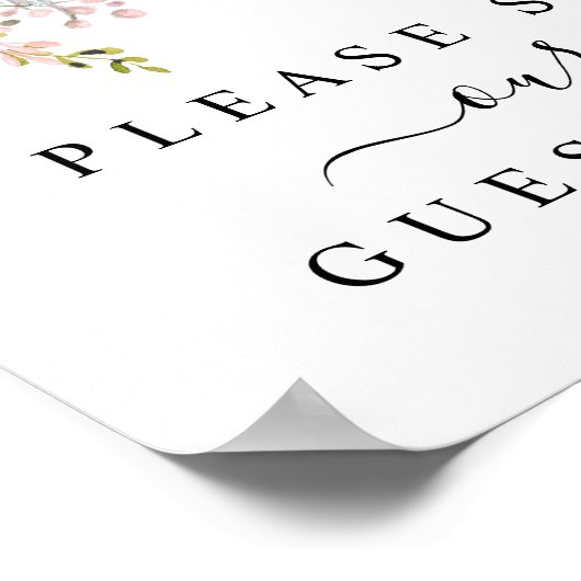 Rozen Peony Blush Pink Weddenschap Poster (Hoek)