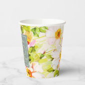 Rozen Pioenen 100e Verjaardagsfeestje Papier Cup Papieren Bekers (Links)