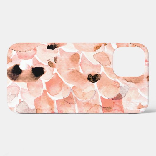 Rozen, pioenen en bladeren, waterverf. Case-Mate iPhone case (Achterkant (horizontaal))