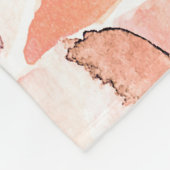 Rozen, pioenen en bladeren, waterverf. fleece deken (Hoek)