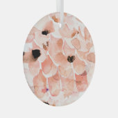 Rozen, pioenen en bladeren, waterverf. glas ornament (Voorkant Rechts)