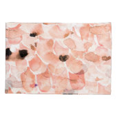 Rozen, pioenen en bladeren, waterverf. kussensloop (Achterkant)