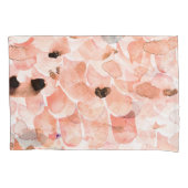 Rozen, pioenen en bladeren, waterverf. kussensloop (Voorkant)