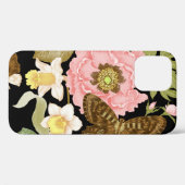 Rozen pioenen: zwart bloemmotief Case-Mate iPhone Case (Achterkant (horizontaal))