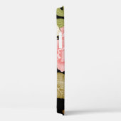 Rozen pioenen: zwart bloemmotief Case-Mate iPhone Case (Achterkant / Rechts)