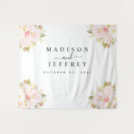 Rozen Pioenroze Roze Trouwachtergrond Wandkleed