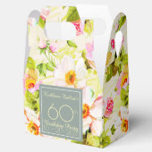 Rozen Pioenrozen 60e Verjaardag Bedankt Favor Box Bedankdoosjes (Geopend)