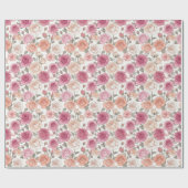 Rozen & Pioenrozen — Modern Pastel Minimalisme Cadeaupapier (Vlak)