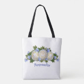 Rozen Plumbago Flower Bouquet Stylish personaliser Tote Bag (Achterkant)