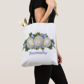 Rozen Plumbago Flower Bouquet Stylish personaliser Tote Bag (Dichtbij)