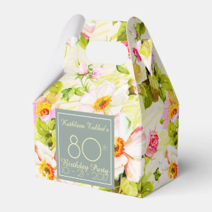Rozen pony's 80ste verjaardag bedankdoosjes