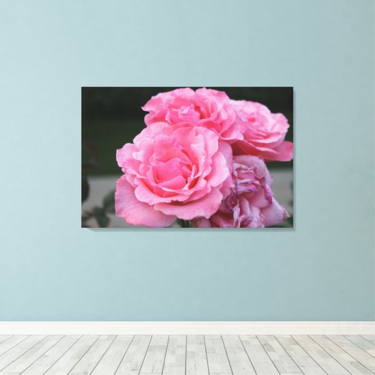 Rozen Portret Stretted Canvas Print (Insitu (Houten vloer))