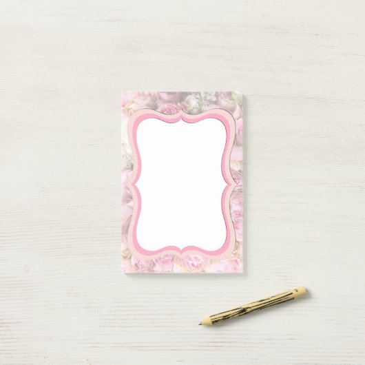 Rozen Post-it® Notes (Op bureau)