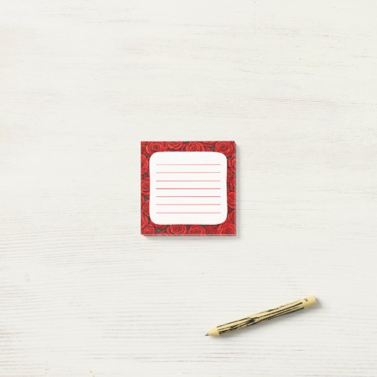Rozen Post-it® Notes (Op bureau)
