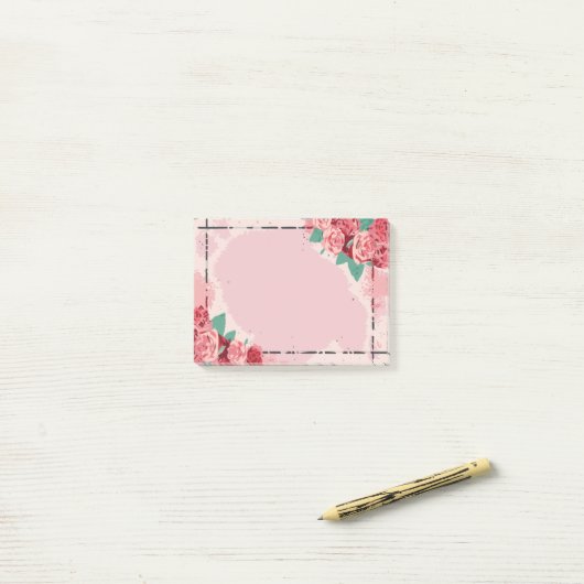 Rozen Post-it® Notes (Op bureau)