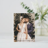 Rozen poster bruiloft dank u geweldig briefkaart (Staand voorkant)