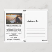 Rozen poster bruiloft dank u geweldig briefkaart (Achterkant)