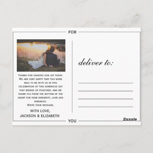 Rozen poster bruiloft dank u geweldig briefkaart (Achterkant)