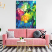 Rozen, prachtige kunstschilderkunst canvas afdruk (Insitu (Woonkamer))