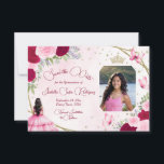 Rozen Prinses Vlinder & Foto Quinceanera Save The Date<br><div class="desc">Laat je vrienden en familie weten over je aankomende quinceanera met deze prachtige save the date-kaart. Beschikt over stijlvolle letters en uw foto met een overvloed aan roze rozen,  goudglitter,  vlinders,  een tiara of kroon en een prinses in een fancy roze jurk.</div>