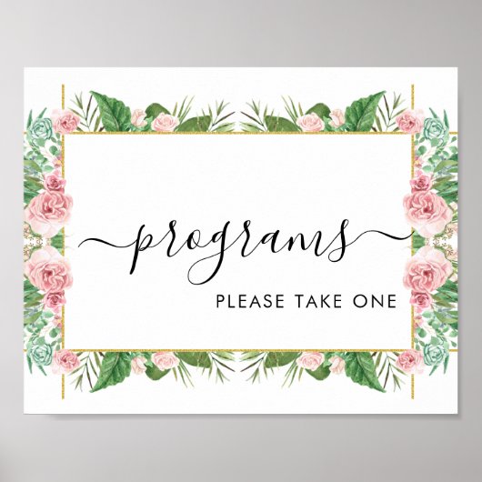 Rozen Programma's Neem Eén Bord Poster  (Voorkant)