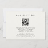 Rozen QR Code RSVP Bloemenbruiloft Kaart (Achterkant)