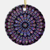 Rozen raam van de kathedraal van Norte Dame Keramisch Ornament (Voorkant)