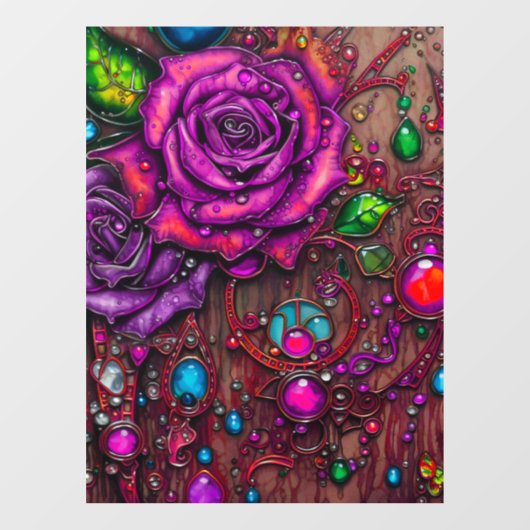 Rozen Raamsticker (Vel)