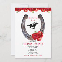 Rozen Race Paard Derby Party Kaart
