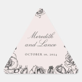  Rozen rand roze bruiloft stickers