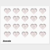  Rozen rand roze bruiloft stickers (Vel)