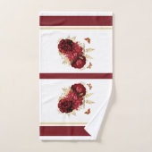 Rozen Red Gold Floral Butterfly Bad Handdoek (Handdoek)