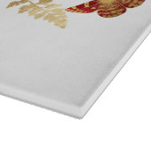 Rozen Red Gold Floral Butterfly Snijplank (Hoek)