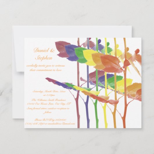 Rozen Regenboog Kaart (Achterkant)