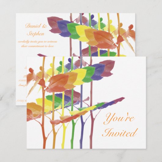 Rozen Regenboog Kaart (Voorkant / Achterkant)