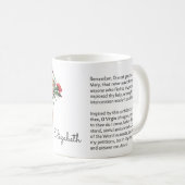 Rozen Religieuze Maagd Mary Jesus Memorare Prayer Koffiemok (Voorkant rechts)