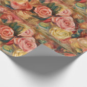 Rozen - Renoir Impressionist Paint Cadeaupapier (Hoek)