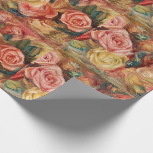 Rozen - Renoir Impressionist Paint Cadeaupapier (Hoek)
