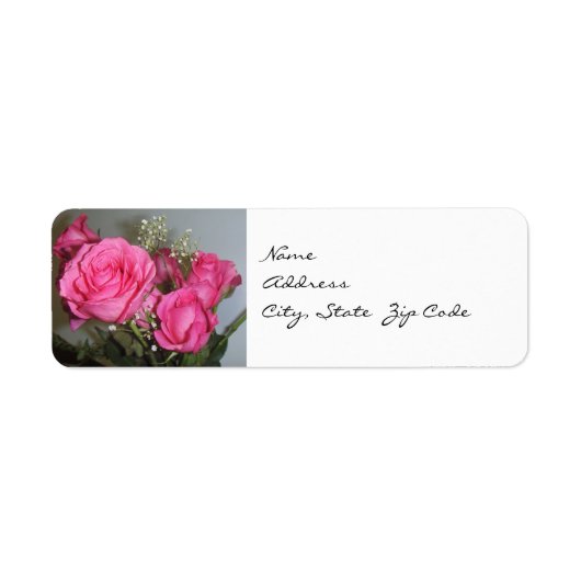 Rozen retourneren adreslabels etiket (Voorkant)