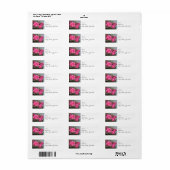 Rozen retourneren adreslabels etiket (Full Sheet)