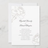 Rozen Rijke Ivoor Minimalistische Zwarte Stropdas  Kaart (Voorkant)